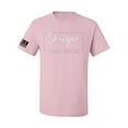 thumbnail image 1 of Wild Bobby Stronger Than Cancer Distressed US Flag Breast Cancer Awareness Men Tee, Light Pink, 4X-Large, 1 of 5