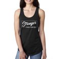 thumbnail image 1 of Wild Bobby, Stronger than Cancer Breast Cancer Awareness Women Racerback Tank Top, Black, Small, 1 of 7