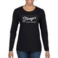 thumbnail image 1 of Wild Bobby Stronger than Cancer USA Flag Sleeve Breast Cancer Awareness Women Graphic Long Sleeve T-Shirt, Black, Small, 1 of 6