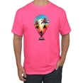 thumbnail image 1 of Wild Bobby, Summer Beach Destination, Streetwear, Men Graphic Tees, Neon Pink, 3XL, 1 of 3