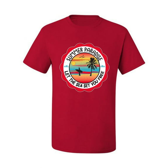 Wild Bobby Summer Paradise Let the Sea Set You Free Men Tee