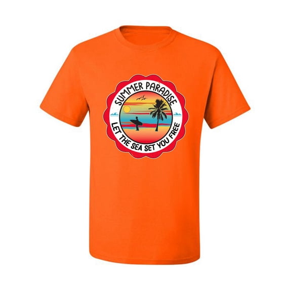Wild Bobby Summer Paradise Let the Sea Set You Free Men Tee