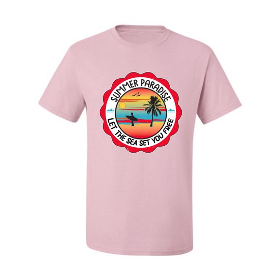 Wild Bobby Summer Paradise Let the Sea Set You Free Men Tee