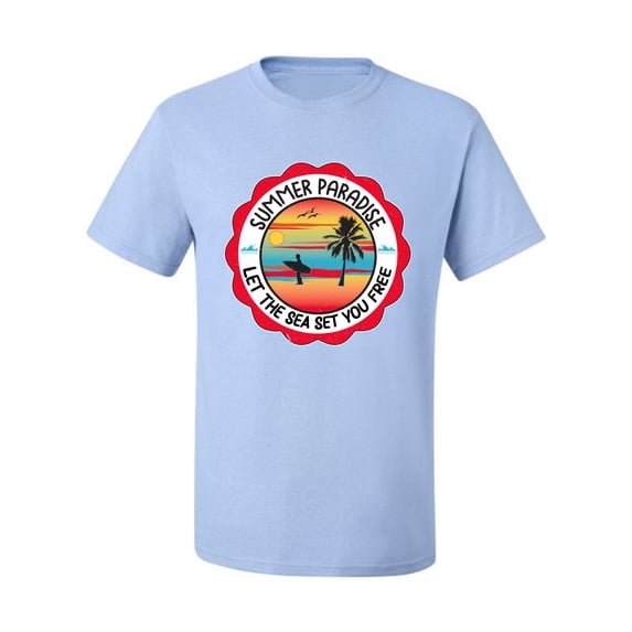Wild Bobby Summer Paradise Let the Sea Set You Free Men Tee