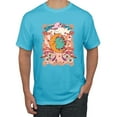 thumbnail image 1 of Wild Bobby Sun and Moon Groovy Vintage Daisy Flowers Stars Vintage Men Tee, Light Turquoise, Large, 1 of 6