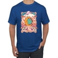 thumbnail image 1 of Wild Bobby Sun and Moon Groovy Vintage Daisy Flowers Stars Vintage Men Tee, Royal, X-Large, 1 of 6