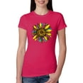 thumbnail image 1 of Sunflower Animal Print Fashion Womens Slim Fit Junior Tee, Raspberry, Large, 1 of 5