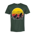 thumbnail image 1 of Wild Bobby Sunset Silhoutte Unicorn and Sasquatch Men Premium Tri Blend Tee, 1 of 6