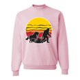 thumbnail image 1 of Wild Bobby Sunset Silhoutte Unicorn and Sasquatch Unisex Crewneck Sweatshirt, 1 of 6