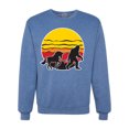 thumbnail image 1 of Wild Bobby Sunset Silhoutte Unicorn and Sasquatch Unisex Crewneck Sweatshirt, 1 of 6