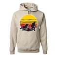thumbnail image 1 of Wild Bobby Sunset Silhoutte Unicorn and Sasquatch Unisex Hoodie Sweatshirt, 1 of 6