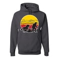 thumbnail image 1 of Wild Bobby Sunset Silhoutte Unicorn and Sasquatch Unisex Hoodie Sweatshirt, 1 of 6