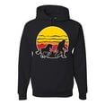 thumbnail image 1 of Wild Bobby Sunset Silhoutte Unicorn and Sasquatch Unisex Hoodie Sweatshirt, 1 of 6