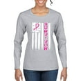 thumbnail image 1 of Wild Bobby Survivor Awareness Flag Awareness Breast Cancer Awareness Women Graphic Long Sleeve T-Shirt, Heather Grey, Medium, 1 of 6
