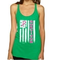 thumbnail image 1 of Wild Bobby, Survivor Awareness Flag Awareness Tri-Blend Racerback Tank Top, Envy, Small, 1 of 3