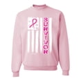 thumbnail image 1 of Wild Bobby, Survivor Awareness Flag Awareness Unisex Crewneck Graphic Sweatshirt, Light Pink, Large, 1 of 3