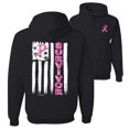 thumbnail image 1 of Wild Bobby Breast Cancer Awareness Survivor Awareness Flag Front and Back Unisex Hoodie Sweatshirt, Black, Small, 1 of 4