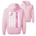thumbnail image 1 of Wild Bobby, Survivor Awareness Flag, Breast Cancer Awareness, Front and Back Unisex Graphic Hoodie Sweatshirt, Light Pink, XX-Large, 1 of 4