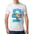 thumbnail image 1 of Wild Bobby, Swimming Sea Turtle Animal Lover Mens Premium Tri Blend T-Shirt, Heather White, X-Large, 1 of 3