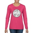 thumbnail image 1 of Wild Bobby, Take Me To The Lake, Women Graphic Long Sleeve Tee, Fuschia, Small, 1 of 4