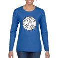 thumbnail image 1 of Wild Bobby, Take Me To The Lake, Women Graphic Long Sleeve Tee, Royal, Large, 1 of 4