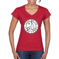 thumbnail image 1 of Wild Bobby, Take Me To The Lake, Women Standard V-Neck Tee, Red, XX-Large, 1 of 4