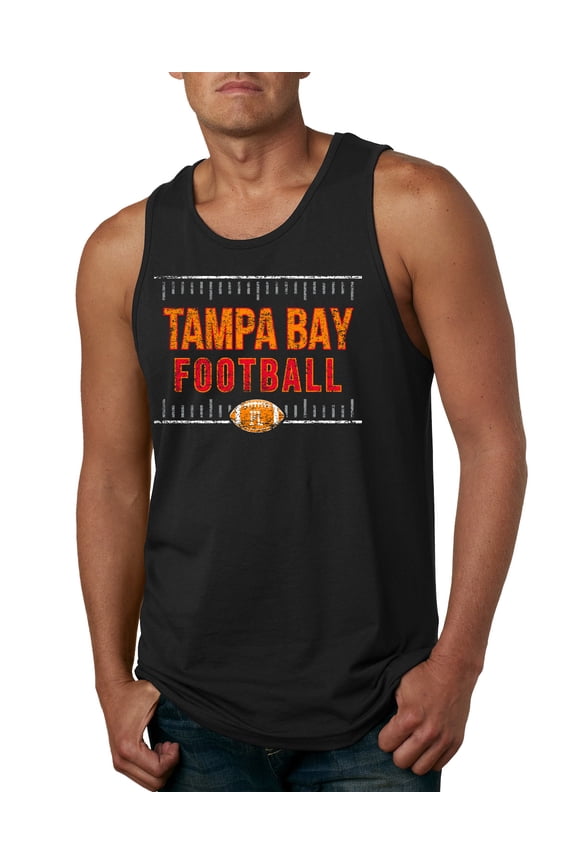 Tampa Bay TB Hometown City Football Fan Pride Sports Men's Graphic Tank Top, Black, Medium