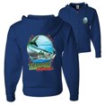 thumbnail image 1 of Wild Bobby,Tarpon Extreme Fishing Front and Back Graphic Zip Up Hoodie Sweatshirt, Royal, Medium, 1 of 2