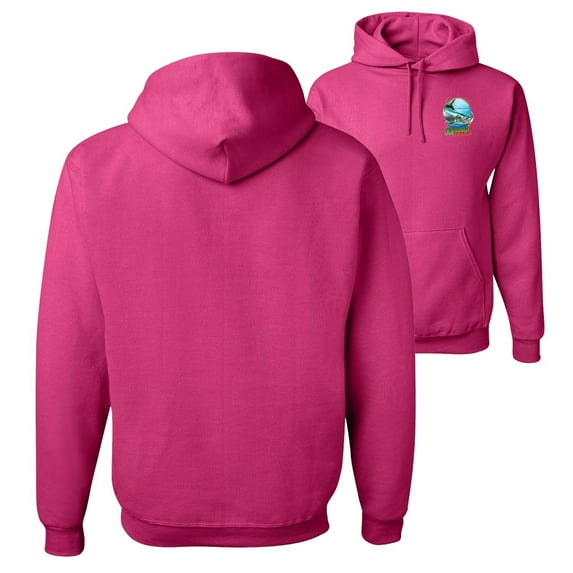 Wild Bobby,Tarpon Extreme Fishing Front and Back Unisex Graphic Hoodie Sweatshirt, Fuschia, 3XL