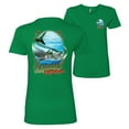 thumbnail image 1 of Wild Bobby,Tarpon Extreme Fishing Front and Back Womens Premium Graphic T-Shirt, Kelly, X-Large, 1 of 2