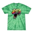 thumbnail image 1 of Wild Bobby, Technicolor Colorful Tiger Roaring, Animal Lover, Tie-Dye Tees, Spiral Kelly, Medium, 1 of 3