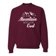 thumbnail image 1 of Wild Bobby Tell Your Mountain About Your God Inspirational/Christian Unisex Crewneck Graphic Sweatshirt, Maroon, Medium, 1 of 5