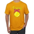 thumbnail image 1 of Wild Bobby, Tennis Mom Cute Bow Ribbon Tennis Ball, Mother's Day, Men Graphic T-Shirt, Gold, 2XL, 1 of 3