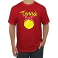 thumbnail image 1 of Wild Bobby, Tennis Mom Cute Bow Ribbon Tennis Ball, Mother's Day, Men Graphic T-Shirt, Red, 3XL, 1 of 3