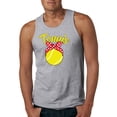 thumbnail image 1 of Wild Bobby, Tennis Mom Cute Bow Ribbon Tennis Ball, Mother's Day, Men Graphic Tank Top, Heather Grey, Medium, 1 of 3