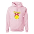 thumbnail image 1 of Wild Bobby, Tennis Mom Cute Bow Ribbon Tennis Ball, Mother's Day, Unisex Graphic Hoodie Sweatshirt, Light Pink, 2XL, 1 of 3