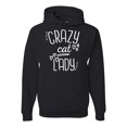 thumbnail image 1 of Wild Bobby, That Crazy Cat Lady, Pop Culture, Unisex Graphic Hoodie Sweatshirt, Black, Small, 1 of 3