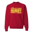 thumbnail image 1 of Wild Bobby,The Best Hubby in The Galaxy, Father's Day, Unisex Crewneck Graphic Sweatshirt, Red, 4XL, 1 of 3