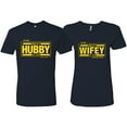 thumbnail image 1 of Wild Bobby, The Best Hubby in the Galaxy The Best Wifey in the Universe His and Hers Matching Couples , Navy, Mens S-Womens L, 1 of 3