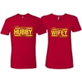 thumbnail image 1 of Wild Bobby, The Best Hubby in the Galaxy The Best Wifey in the Universe His and Hers Matching Couples , Red, Mens S-Womens 2XL, 1 of 3