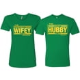 thumbnail image 1 of Wild Bobby, The Best Hubby in the Galaxy The Best Wifey in the Universe ,Matching Couples Tee, Kelly, Mens M-Womens S, 1 of 2