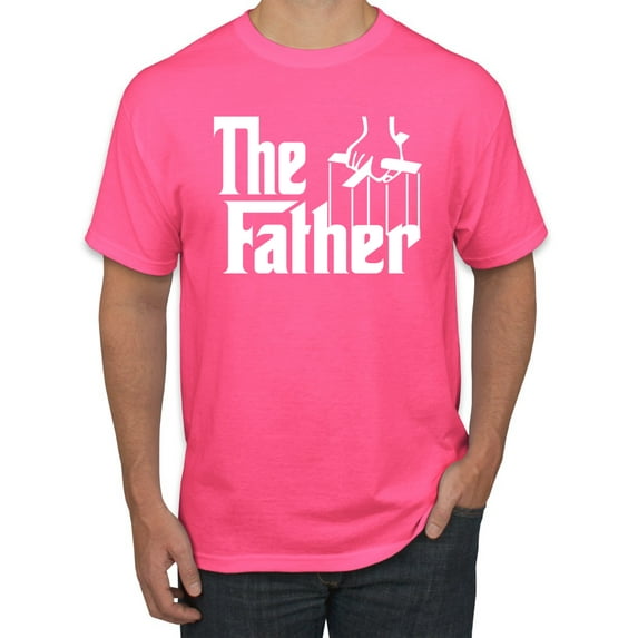 Wild Bobby, The Father Funny Movie Parody Husband Dad Daddy Boyfriend Gift | Mens Father's Day Graphic T-Shirt, Neon Pink, Small