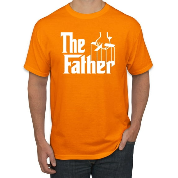 Wild Bobby, The Father Funny Movie Parody Husband Dad Daddy Boyfriend Gift | Mens Father's Day Graphic T-Shirt, Orange, Medium