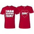 thumbnail image 1 of Wild Bobby, The Man Behind Shirt His and Hers Matching Couples T-Shirt, Red, Mens M-Womens S, 1 of 3