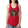 thumbnail image 1 of Wild Bobby The Power of Unity Colorful Fist Puff Print Fashion Ladies Racerback Tank Top, Red, X-Large, 1 of 6