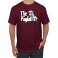thumbnail image 1 of Wild Bobby,The Pugfather Funny Godfather Movie Logo Pug Parody, Father's Day, Men Graphic Tees, Maroon, Small, 1 of 3