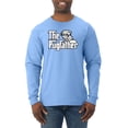 thumbnail image 1 of Wild Bobby,The Pugfather Funny Godfather Movie Logo Pug Parody, Father's Day, Men Long Sleeve Shirt, Light Blue, 3XL, 1 of 3