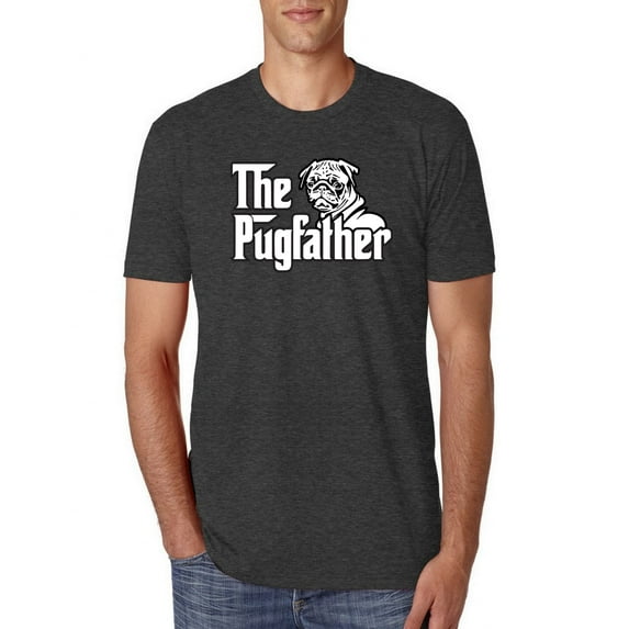 Wild Bobby,The Pugfather Funny Godfather Movie Logo Pug Parody, Father's Day, Men Premium Tri Blend Tees, Vintage Black, Large