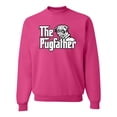 thumbnail image 1 of Wild Bobby,The Pugfather Funny Godfather Movie Logo Pug Parody, Father's Day, Unisex Crewneck Graphic Sweatshirt, Fuschia, X-Large, 1 of 3