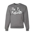 thumbnail image 1 of Wild Bobby,The Pugfather Funny Godfather Movie Logo Pug Parody, Father's Day, Unisex Crewneck Graphic Sweatshirt, Heather Grey, Medium, 1 of 3